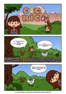 bd + tour de magie + coloriages : cocorico